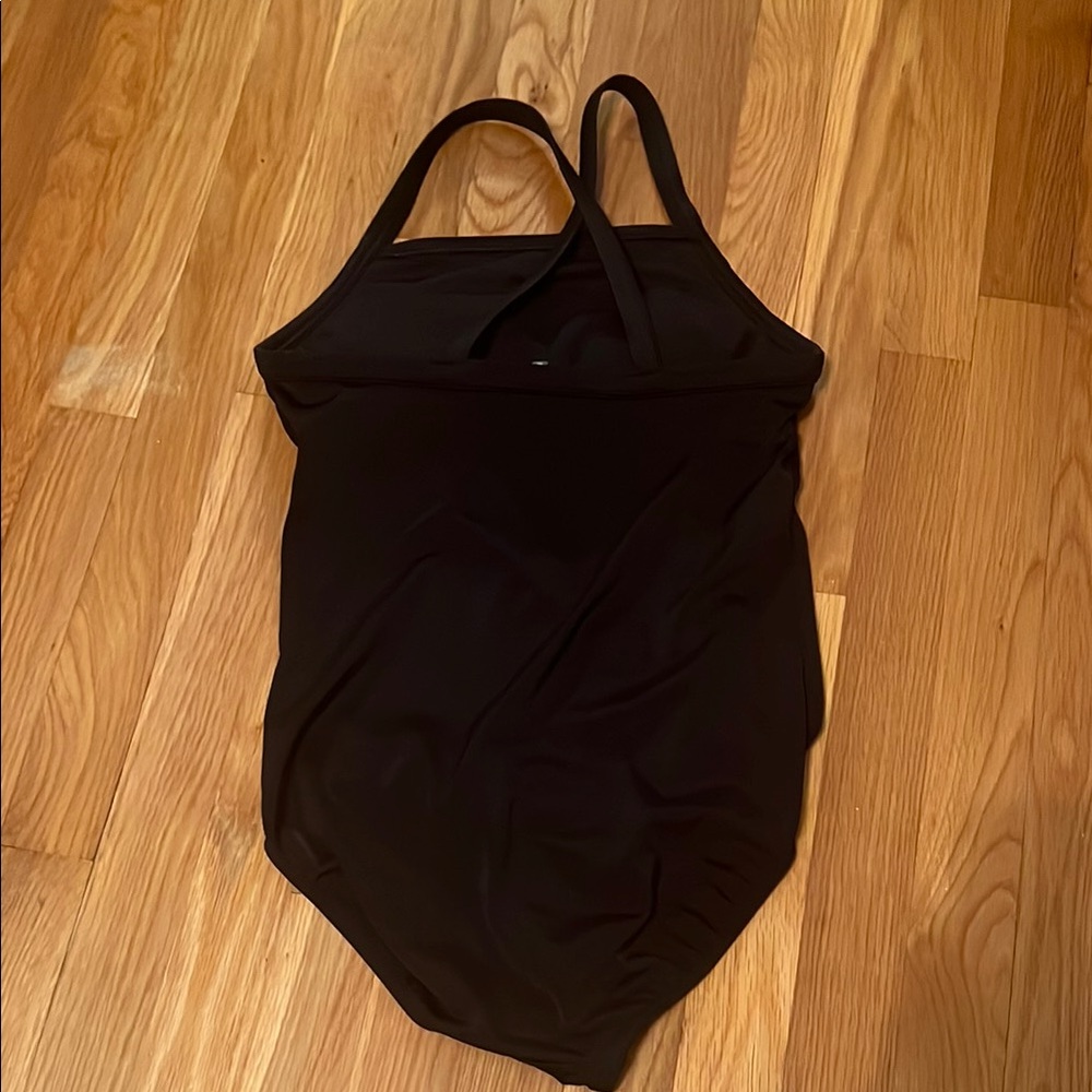 Lands' End Black Women's X-back One Piece Swimsuit size 6 - Picture 4 of 8